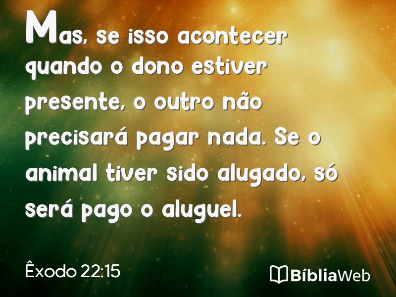 Êxodo 22:15 em imagem para compartilhar