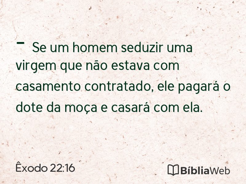 Êxodo 22:16 em imagem para compartilhar