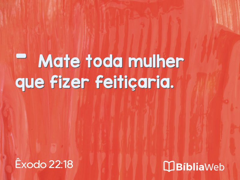 Êxodo 22:18 em imagem para compartilhar