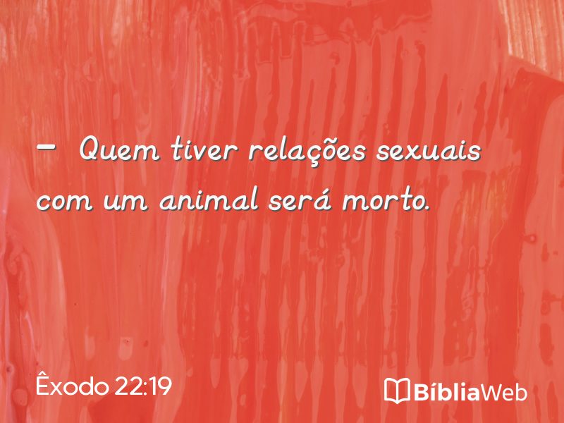 Êxodo 22:19 em imagem para compartilhar