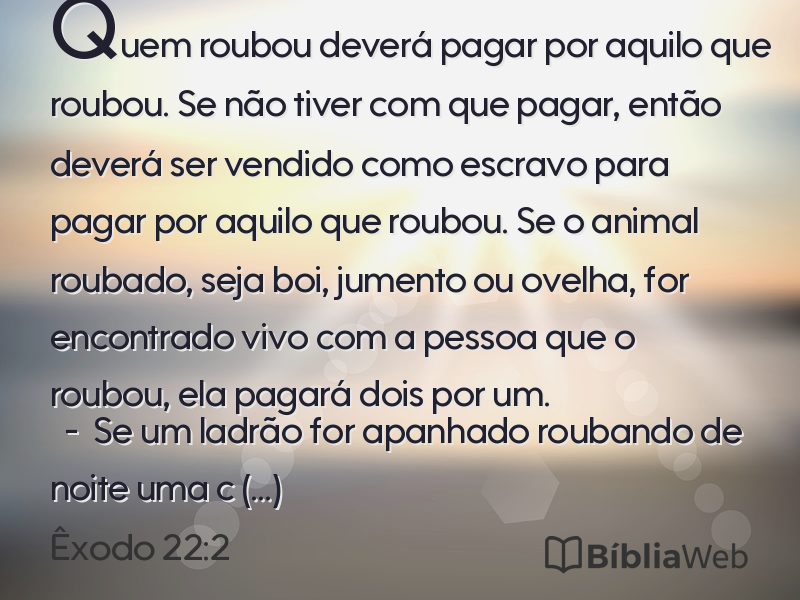 Êxodo 22:2 em imagem para compartilhar