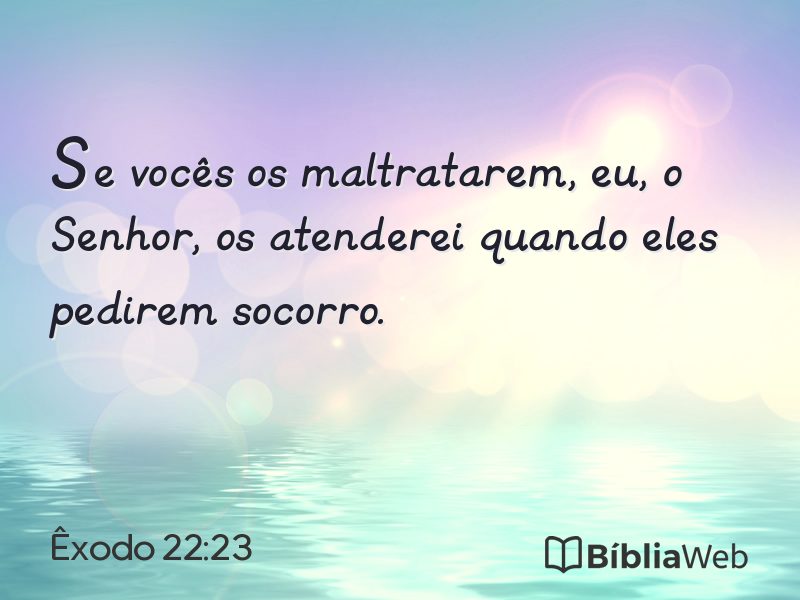 Êxodo 22:23 em imagem para compartilhar