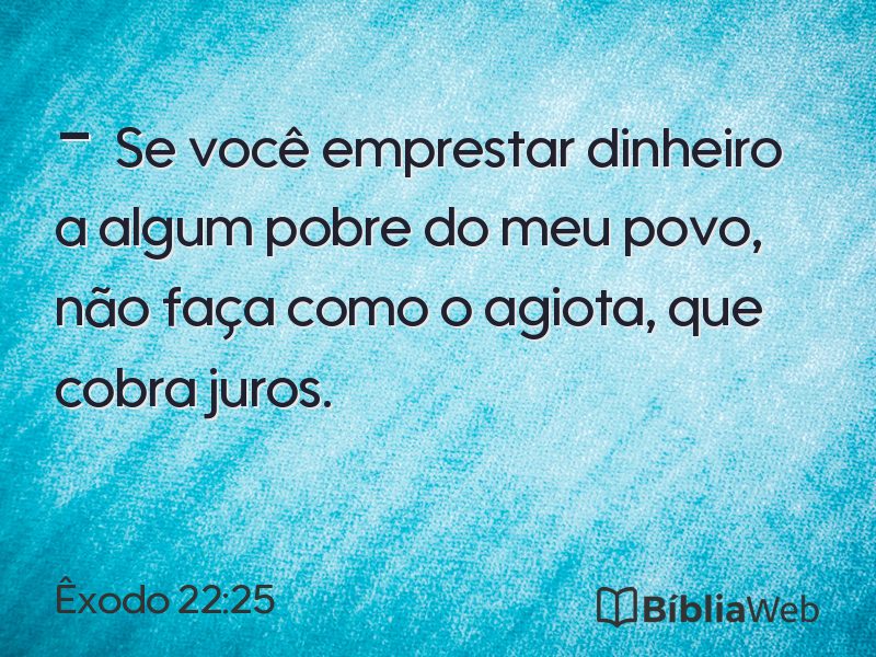 Êxodo 22:25 em imagem para compartilhar