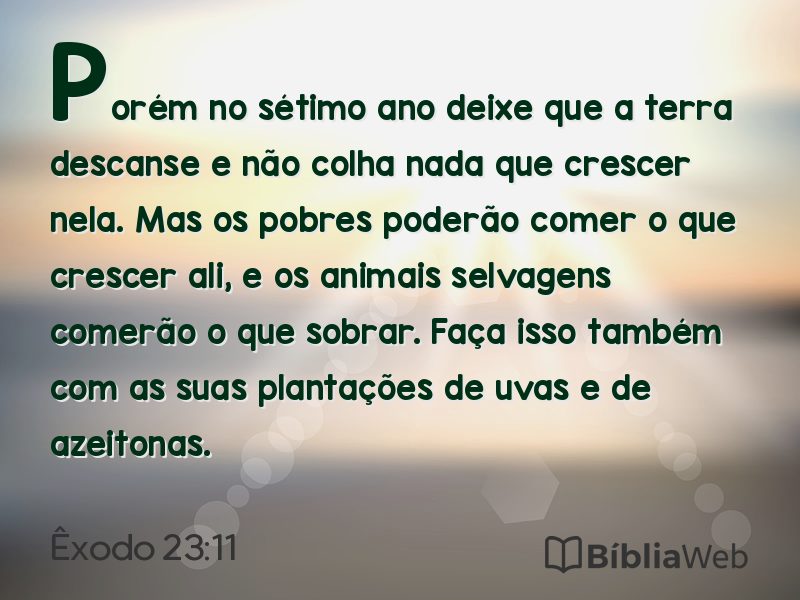 Êxodo 23:11 em imagem para compartilhar