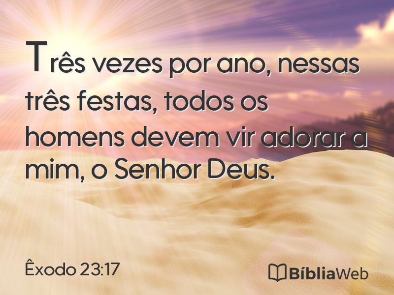 Êxodo 23:17 em imagem para compartilhar