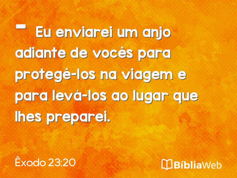 Êxodo 23:20 em imagem para compartilhar