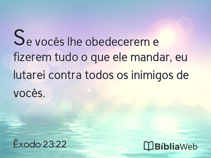Êxodo 23:22 em imagem para compartilhar
