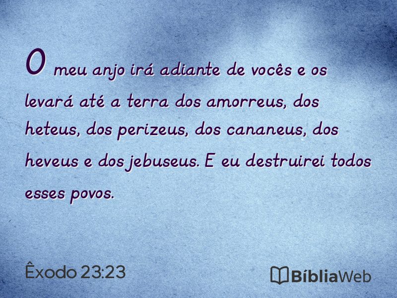 Êxodo 23:23 em imagem para compartilhar