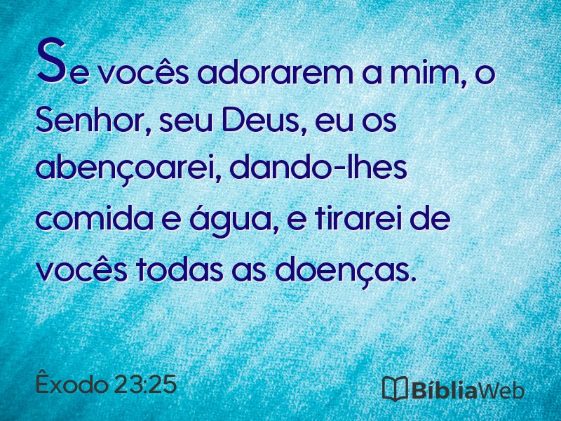 Êxodo 23:25 em imagem para compartilhar