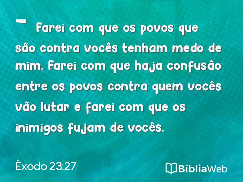 Êxodo 23:27 em imagem para compartilhar