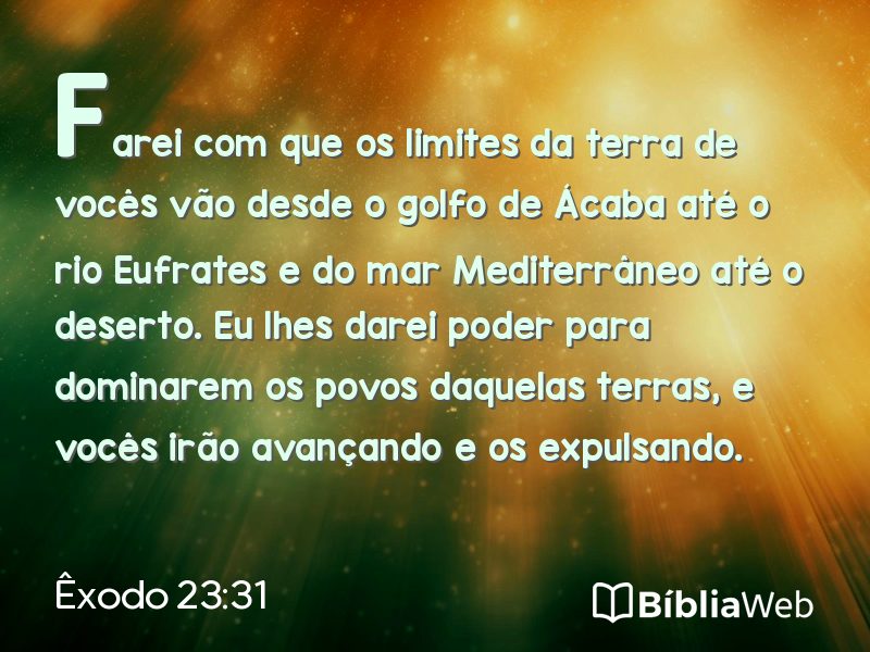 Êxodo 23:31 em imagem para compartilhar