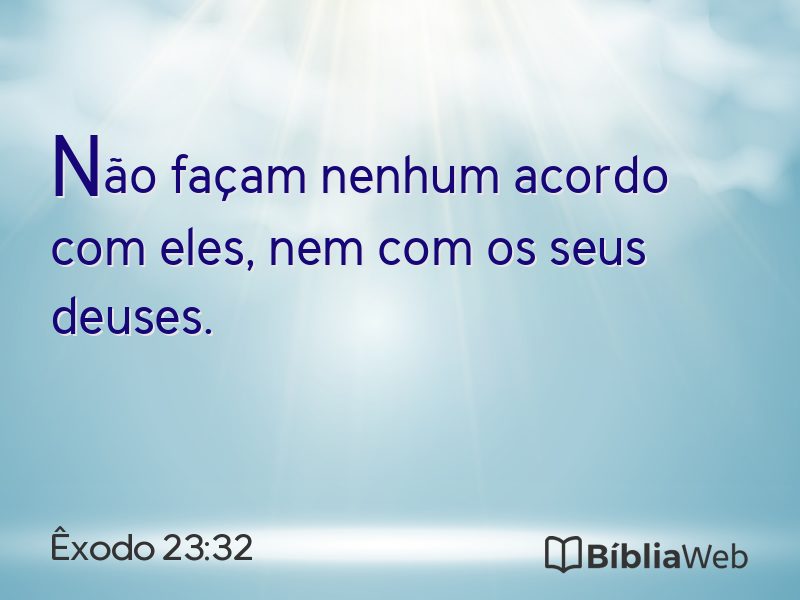 Êxodo 23:32 em imagem para compartilhar