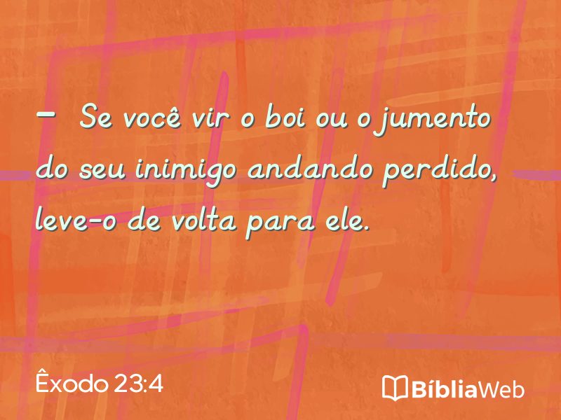 Êxodo 23:4 em imagem para compartilhar