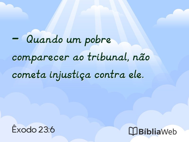 Êxodo 23:6 em imagem para compartilhar
