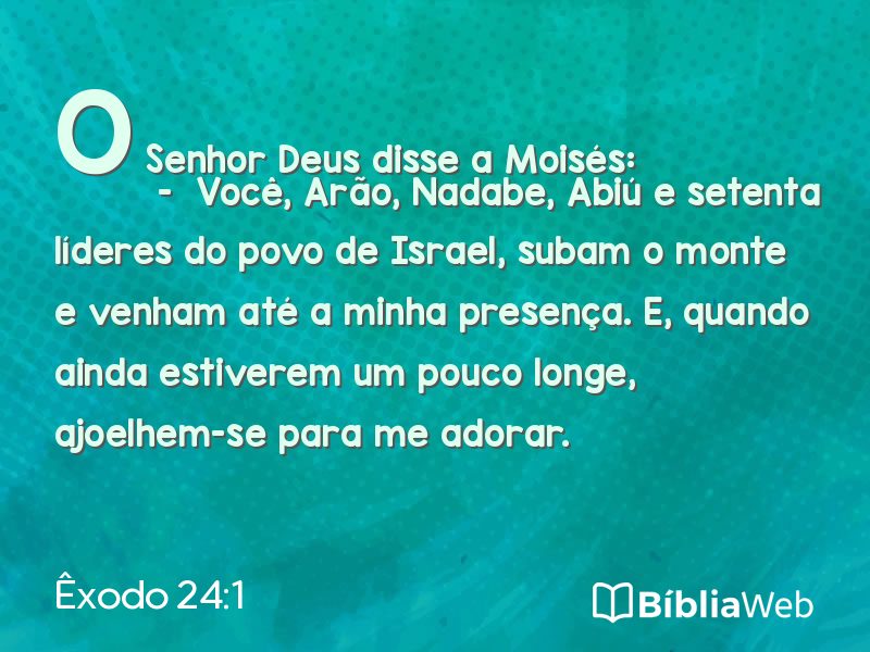 Êxodo 24:1 em imagem para compartilhar