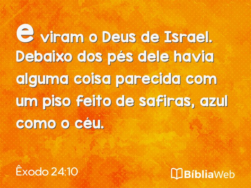 Êxodo 24:10 em imagem para compartilhar