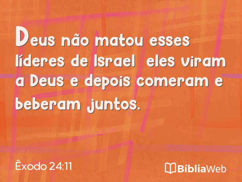 Êxodo 24:11 em imagem para compartilhar