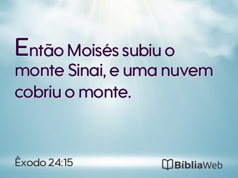 Êxodo 24:15 em imagem para compartilhar