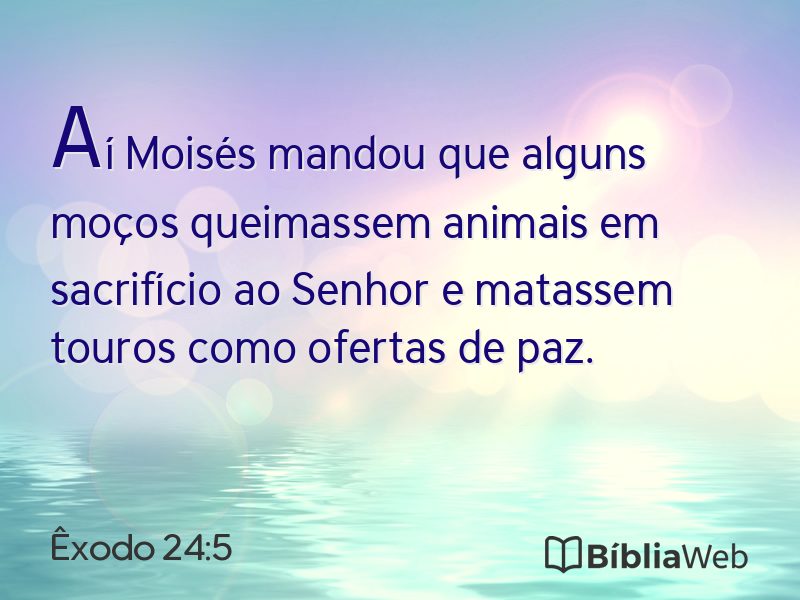 Êxodo 24:5 em imagem para compartilhar