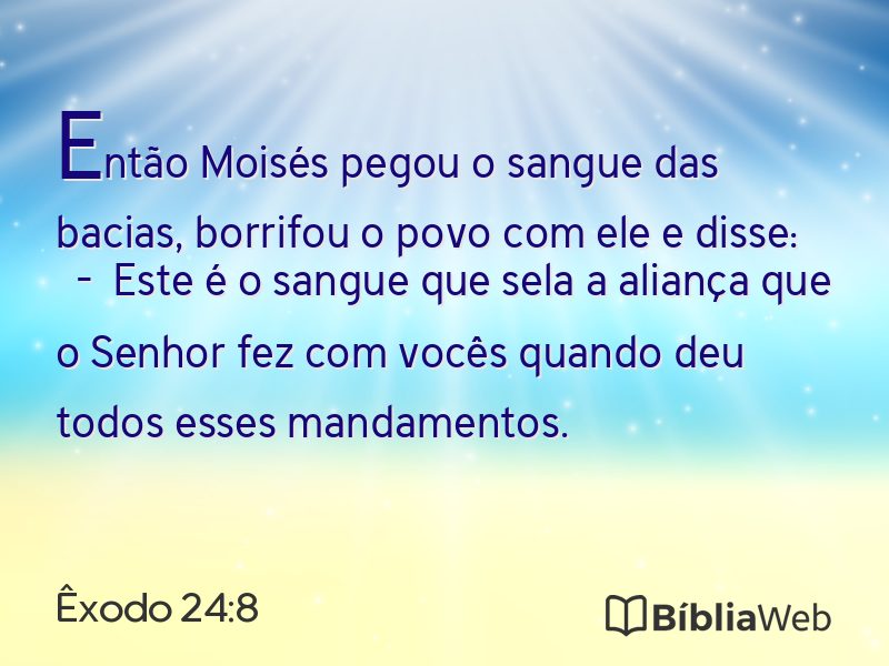 Êxodo 24:8 em imagem para compartilhar