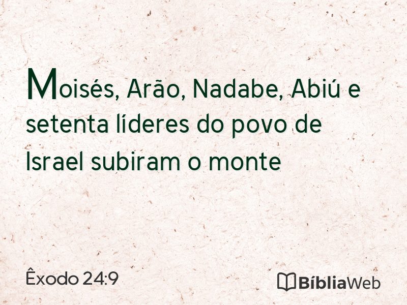 Êxodo 24:9 em imagem para compartilhar