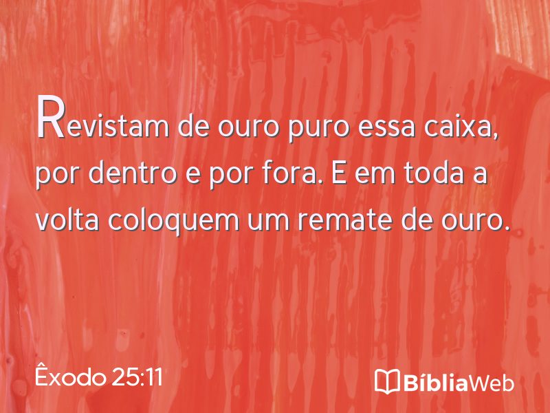 Êxodo 25:11 em imagem para compartilhar