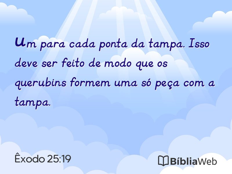 Êxodo 25:19 em imagem para compartilhar