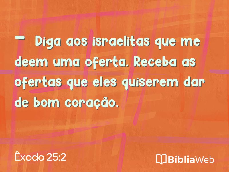 Êxodo 25:2 em imagem para compartilhar