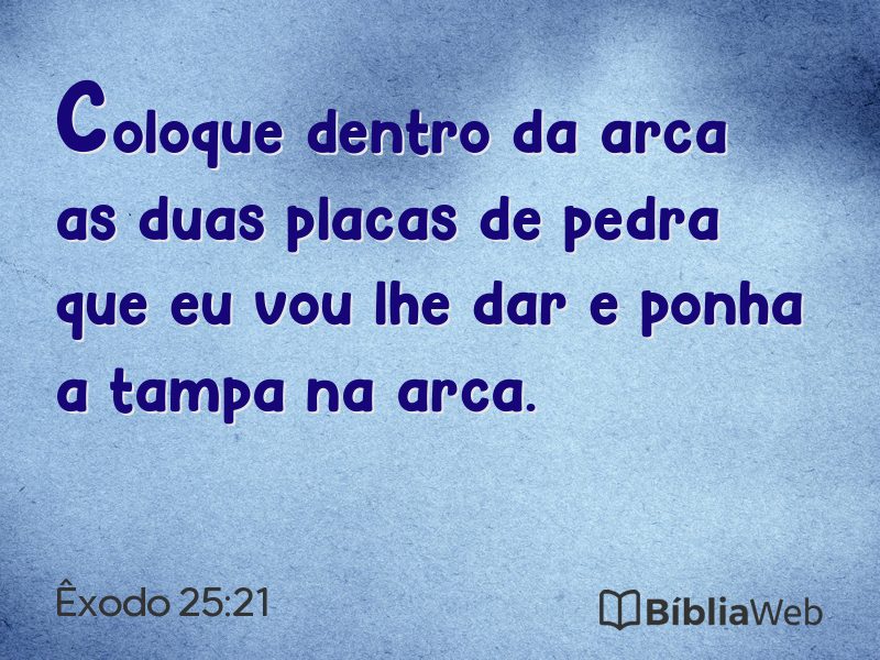 Êxodo 25:21 em imagem para compartilhar