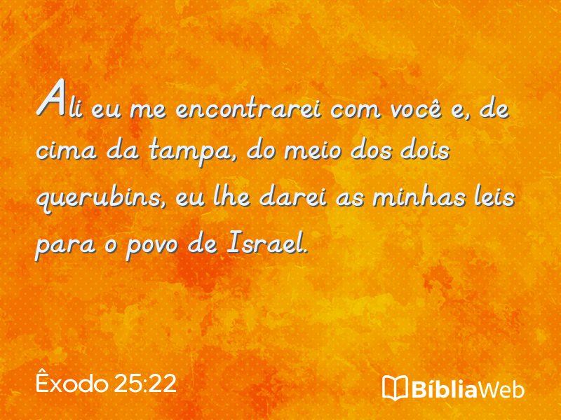 Êxodo 25:22 em imagem para compartilhar