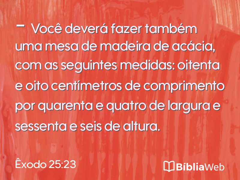 Êxodo 25:23 em imagem para compartilhar