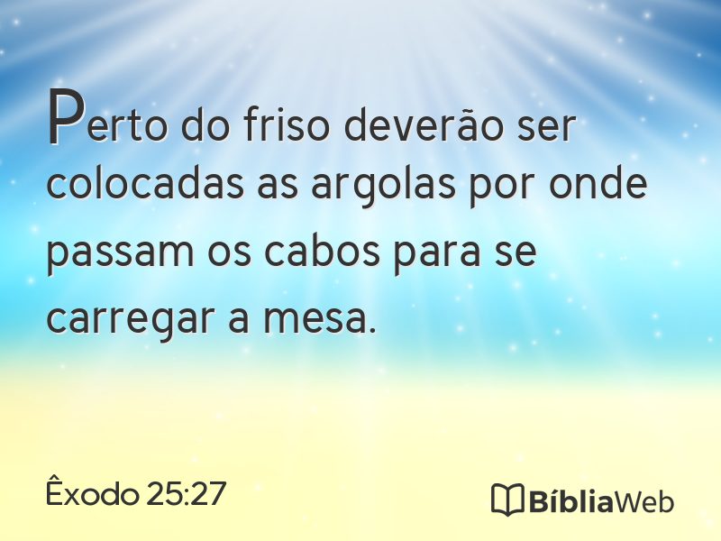 Êxodo 25:27 em imagem para compartilhar