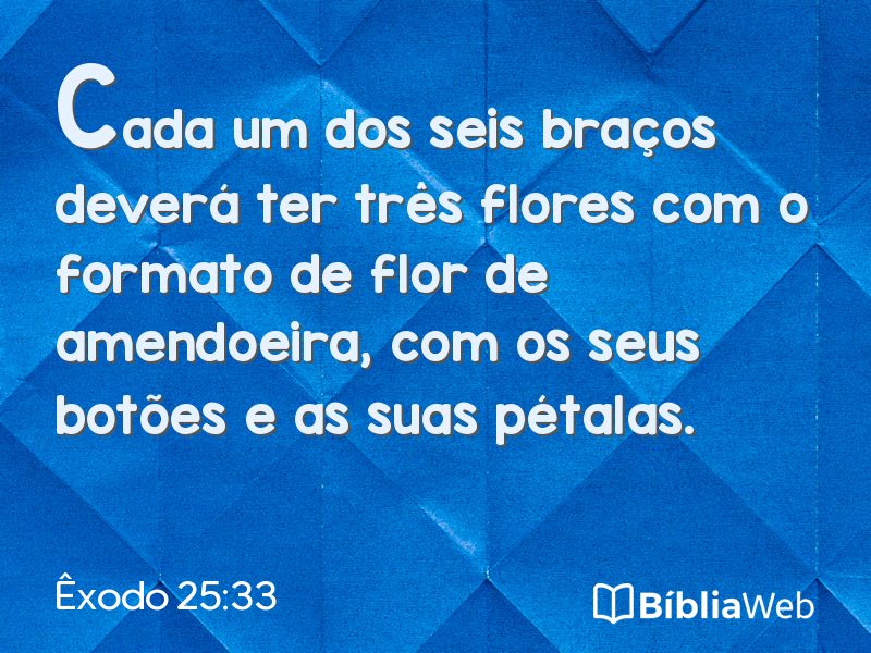 Êxodo 25:33 em imagem para compartilhar