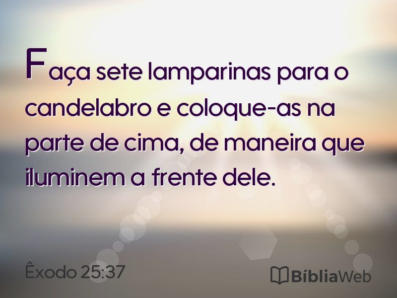 Êxodo 25:37 em imagem para compartilhar