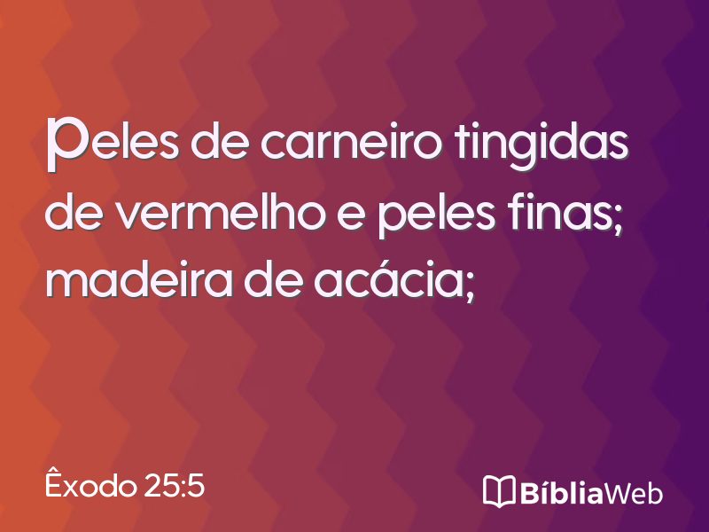 Êxodo 25:5 em imagem para compartilhar