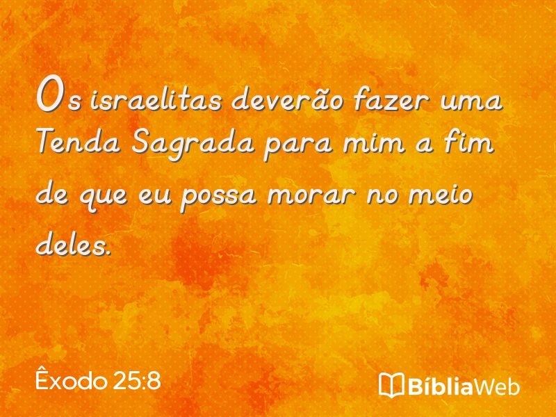 Êxodo 25:8 em imagem para compartilhar