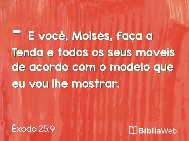 Êxodo 25:9 em imagem para compartilhar