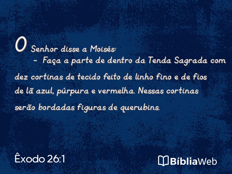 Êxodo 26:1 em imagem para compartilhar