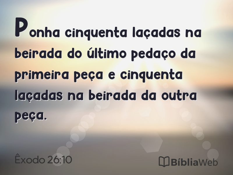 Êxodo 26:10 em imagem para compartilhar