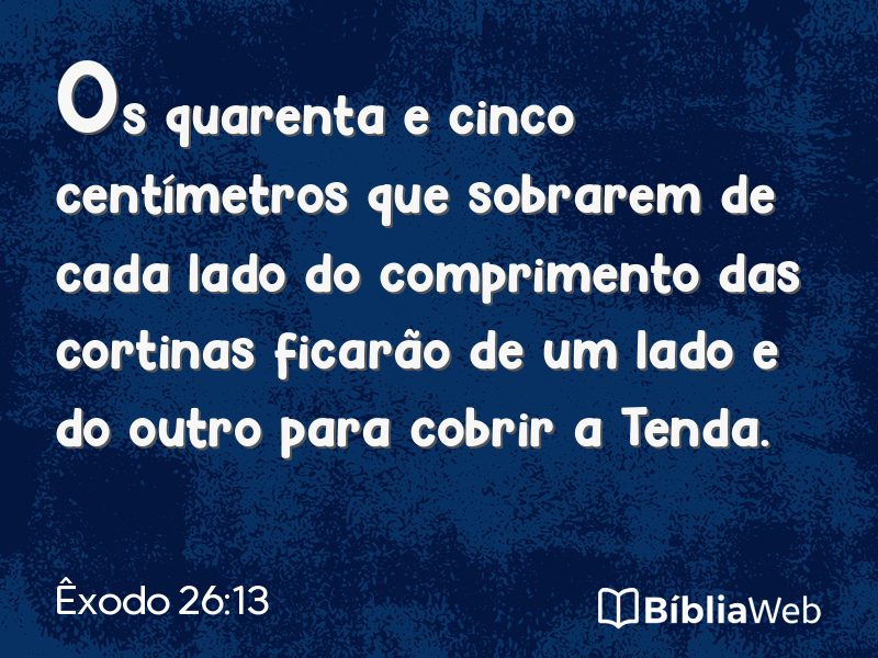 Êxodo 26:13 em imagem para compartilhar