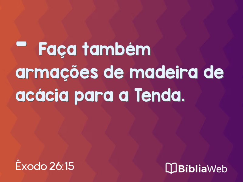 Êxodo 26:15 em imagem para compartilhar