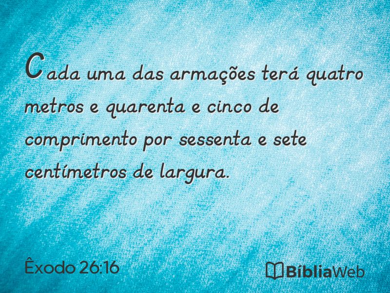Êxodo 26:16 em imagem para compartilhar