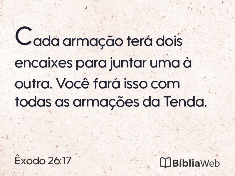 Êxodo 26:17 em imagem para compartilhar