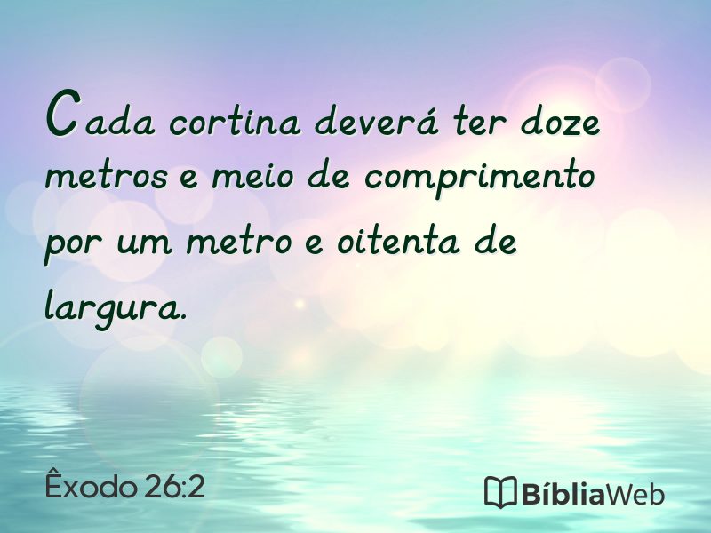 Êxodo 26:2 em imagem para compartilhar