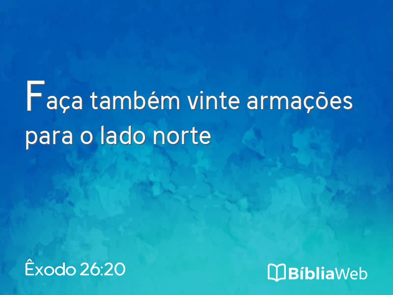 Êxodo 26:20 em imagem para compartilhar