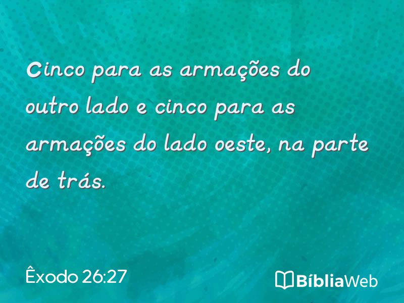 Êxodo 26:27 em imagem para compartilhar