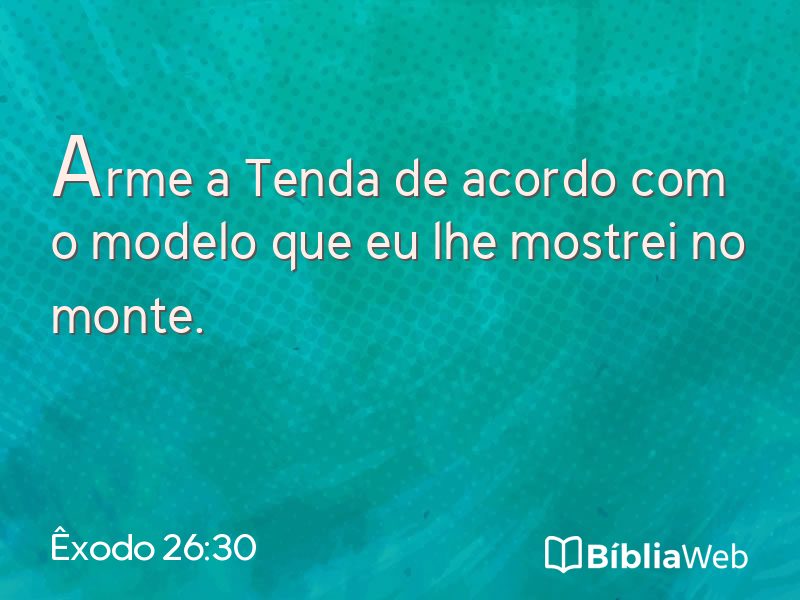 Êxodo 26:30 em imagem para compartilhar
