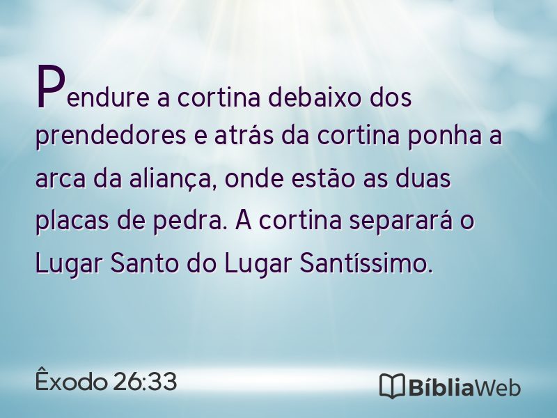 Êxodo 26:33 em imagem para compartilhar