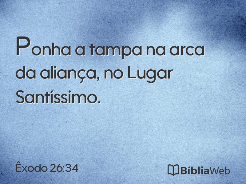 Êxodo 26:34 em imagem para compartilhar