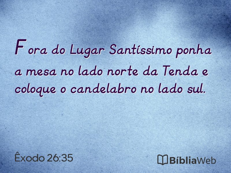 Êxodo 26:35 em imagem para compartilhar